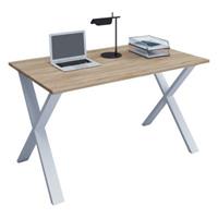 VCM Schreibtisch Computertisch Arbeitstisch Büro Möbel PC Tisch Lona X, 140 x 80 cm braun