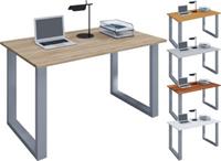 VCM Schreibtisch Computertisch Arbeitstisch Büro Möbel PC Tisch Lona, 140 x 80 cm braun