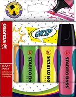 Stabilo Markeerstift  Boss Splash 4 kleuren