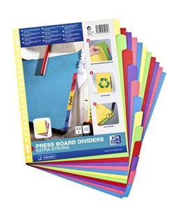 oxford ELBA Tabbladen Paper by Nature A4+ Kleurenassortiment 12 tabs 23-gaats karton blanco