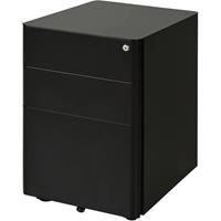Vinsetto Aktenschrank mit Schließfach schwarz