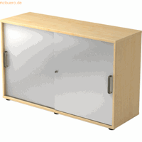 Hjh OFFICE PRO Beta 1752S, Melamine spaanplaat DIN 68765, Emissieklasse E1, Esdoorn / Zilver