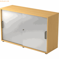 Hjh OFFICE PRO Beta 1752S, Melamine spaanplaat DIN 68765, Emissieklasse E1, Beuken / Zilver