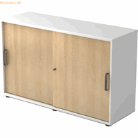 mcbuero.de Schiebetürschrank Derie 9 2 OH BxTxH 120x40x74,8cm Griff SG