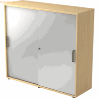 Hjh OFFICE PRO Beta 1753S, Melamine spaanplaat DIN 68765, Emissieklasse E1, Esdoorn / Zilver