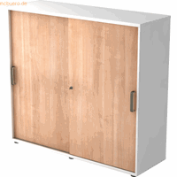 Hjh OFFICE PRO Beta 1753S, Melamine spaanplaat DIN 68765, Emissieklasse E1, Wit / Walnoot