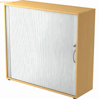 Hjh OFFICE PRO Beta 1733S, Melamine spaanplaat DIN 68765, Emissieklasse E1, Beuken / Zilver