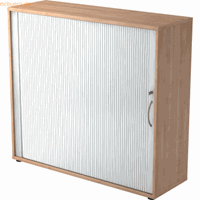 Hjh OFFICE PRO Beta 1733S, Melamine spaanplaat DIN 68765, Emissieklasse E1, Walnoot / Zilver