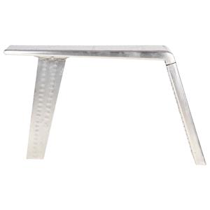vidaXL Bureau luchtvaartstijl 112x50x76 cm metaal zilverkleurig