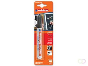 Edding Krijtmarker e-4095 zwart (1 stuk op blister)