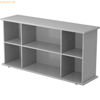 Hjh OFFICE PRO Kapa SB | Dressoir | open, Melamine spaanplaat DIN 68765, Emissieklasse E1, Grijs