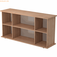 Hjh OFFICE PRO Kapa SB | Dressoir | open, Melamine spaanplaat DIN 68765, Emissieklasse E1, Walnoot