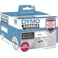 DYMO 1933085 Etiketten Rolle 64 x 19mm Polypropylen-Folie Weiß 900 St. Permanent Universal-Etikette