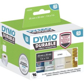 DYMO Rol met etiketten 25 x 25 mm Polypropileen folie Wit 1700 stuk(s) Permanent 2112286 Universele etiketten, Adresetiketten