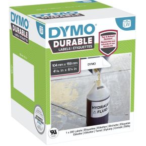 dymo Rol met etiketten 159 x 104 mm Polypropileen folie Wit 200 stuk(s) Permanent 1933086 Universele etiketten, Adresetiketten