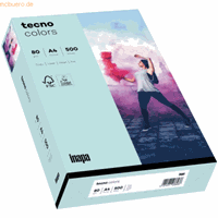 Kleurenpapier tecno Colors, A4-formaat, 80 g/m², lichtblauw, pak van 500 vellen