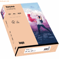 Kleurenpapier tecno Colors, A4-formaat, 80 g/m², zalmroze, pak van 500 vellen