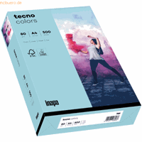 Kleurenpapier tecno Colors, A4-formaat, 80 g/m², medium blauw, pak van 500 vellen