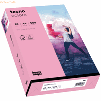 Kleurenpapier tecno Colors, A4-formaat, 80 g/m², roze, pak van 500 vellen