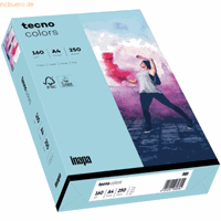 Kleurenkopieerpapier tecno kleuren, DIN A4, 160 g/m², medium blauw, 1 pakje = 250 vellen