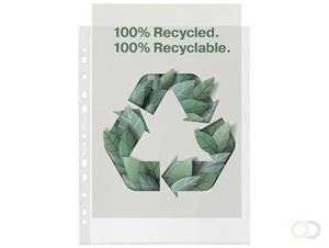 Esselte premium geperforeerde showtas, 100 % gerecycleerd, ft A4 maxi, 100 micron, pak van 100 stuks