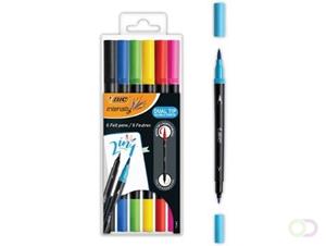 Bic viltstift Intensity Dual tip, etui van 6 stuks