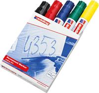 Edding permanent marker e-800, in geassorteerde kleuren, doos van 5 stuks