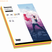 inapa Multifunktionspapier tecno colors Pastell A4 80g/qm VE=4x20 Blat