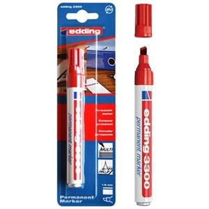 10 x Edding Permanentmarker edding 3300 nachfüllbar 1-5mm rot