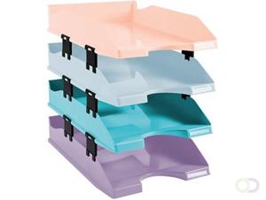Exacompta brievenbak Combo, pak van 4 stuks in pastel kleuren