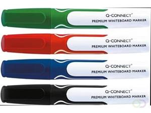 Q-Connect Premium whiteboard marker, ronde punt, geassorteerde kleuren, pak van 4 stuks