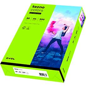 Kleurenpapier tecno Colors, A4-formaat, 80 g/m², heldergroen, pak van 500 vellen
