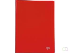 Pergamy showalbum, voor ft A4, met 20 transparante tassen, rood