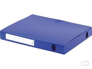 Pergamy elastobox, voor ft A4, uit PP van 700 micron, rug van 4 cm, blauw