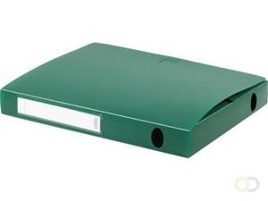 Pergamy elastobox, voor ft A4, uit PP van 700 micron, rug van 4 cm, groen