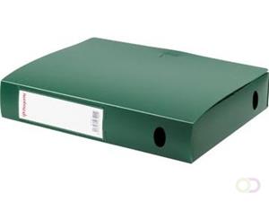 Pergamy elastobox, voor ft A4, uit PP van 700 micron, rug van 6 cm, groen