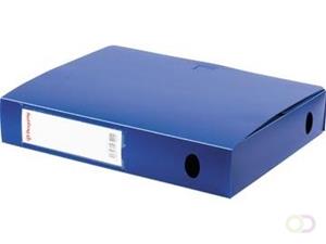 Pergamy elastobox, voor ft A4, uit PP van 700 micron, rug van 6 cm, blauw