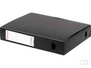 Pergamy elastobox, voor ft A4, uit PP van 700 micron, rug van 6 cm, zwart