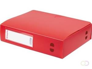 Pergamy elastobox, voor ft A4, uit PP van 700 micron, rug van 8 cm, rood