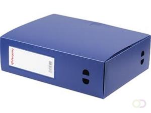 Pergamy elastobox, voor ft A4, uit PP van 700 micron, rug van 10 cm, blauw