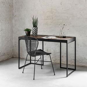 24Designs Criss Cross Bureau - L50 X B125 X H76 Cm - Zwart/Bruin