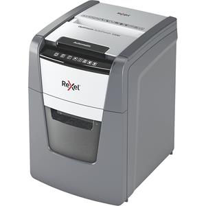 Rexel Optimum AutoFeed+ 100M Papierversnipperaar 2 x 15 mm 34 l Aantal bladen (max.): 100 Veiligheidsniveau 5 Ook geschikt voor Paperclips, Nietjes, Creditcards