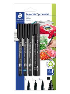 Staedtler Lumocolor 60 BK-6 Permanentmarker Schwarz wasserfest: Ja