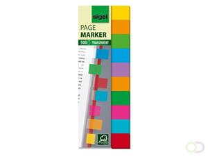 Sigel Haftmarker HN684 44mm x 12.50mm Gelb, Orange, Grün, Blau, Lila, Pink 500St.