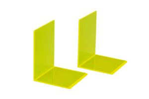 Boekensteun 3513611 Afmeting, hoogte:130 mm Neon-groen 2 stuk(s)