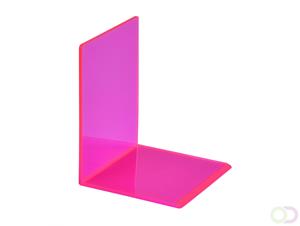 Boekensteun 3513621 Afmeting, hoogte:130 mm Neon-pink 2 stuk(s)