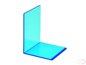 Boekensteun 3513631 Afmeting, hoogte:130 mm Neonblauw 2 stuk(s)
