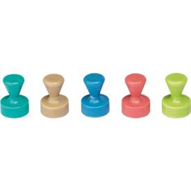 Maul Magnet 6168499 (Ø x H) 12mm x 16mm Kegel Rose, Atlantic Blue, Türkis, Lime, Sahara 10 St. 616