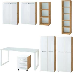 Germania 8 tlg. Büro-Set MONTERIA weiß/beige