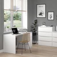 Yomonda Schreibtisch Bürotisch Computertisch Ruben 140x65cm Arbeitstisch Büromöbel weiß